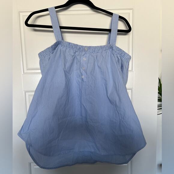 NWOT Kaii off shoulder striped cotton top women’s size large - Picture 3 of 11